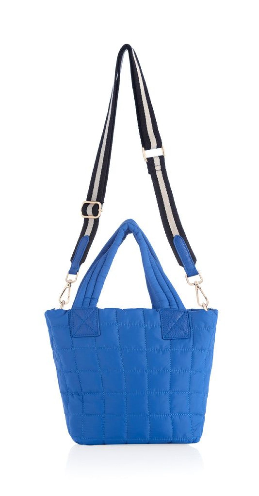 Shiraleah Shiraleah Ezra Quilted Nylon Mini Tote Cross-Body, Ultramarine | Women Totes