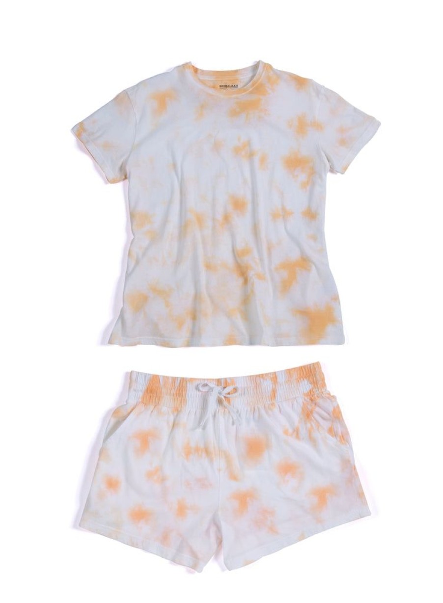 Shiraleah Jamie Tie Dye T-Shirt And Shorts Set, Sherbet | Women T-Shirts