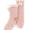 Shiraleah Shiraleah Yancy Knit Slipper Socks, Blush | Women Cozy Socks