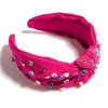 Shiraleah Shiraleah Gemmie Knotted Headband, Magenta | Women Headbands