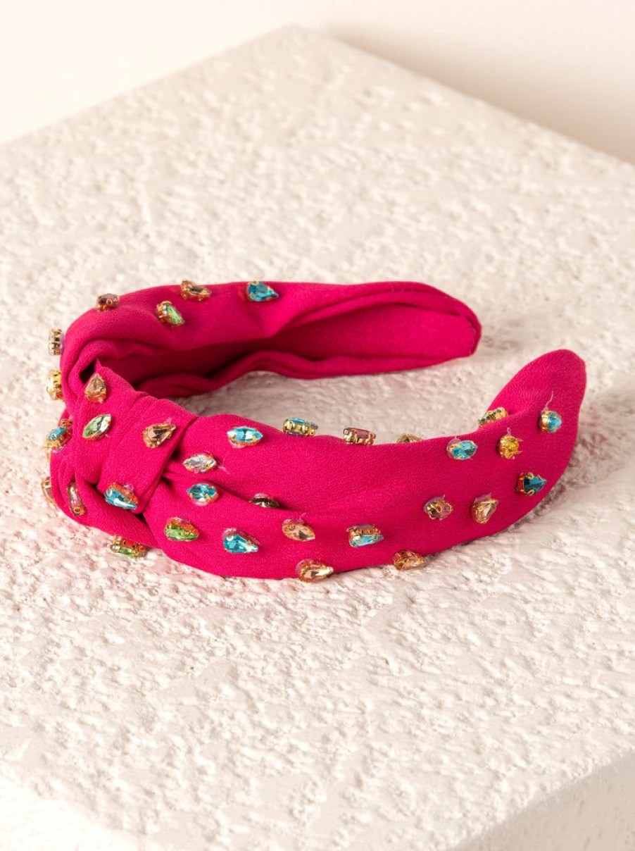 Shiraleah Shiraleah Gemmie Knotted Headband, Magenta | Women Headbands