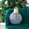 Shiraleah Shiraleah Merry Bauble Sequin Large Pillow, Silver | Home