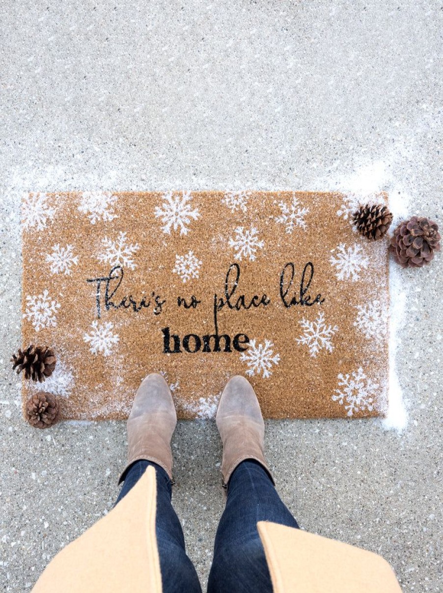 Shiraleah Shiraleah There'S No Place Like Home Holiday Doormat, Natural | Home