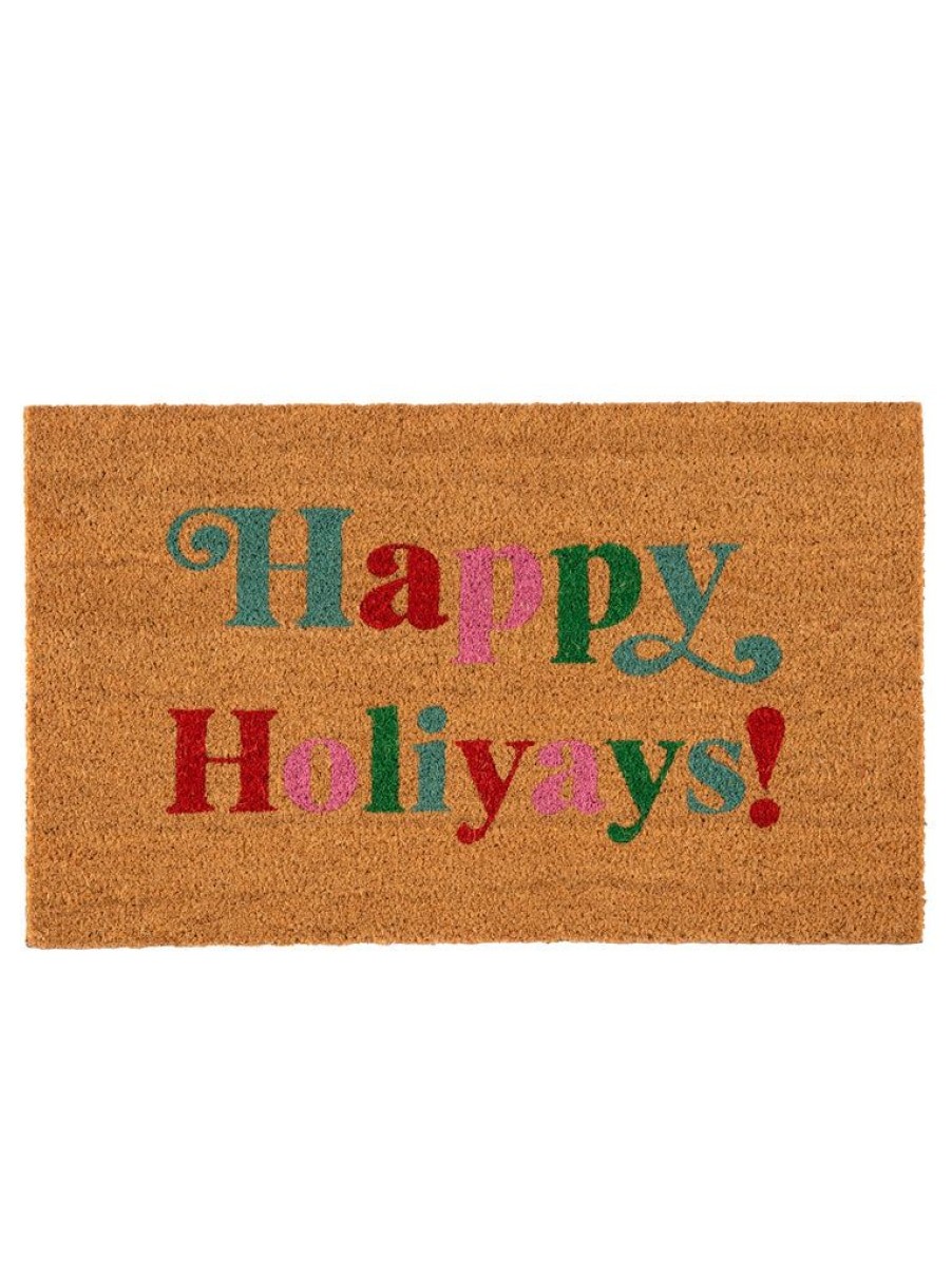 Shiraleah Shiraleah Happy Holiyays! Doormat, Natural | Home