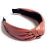 Shiraleah Shiraleah Knotted Faux Leather Headband, Rust | Women Headbands