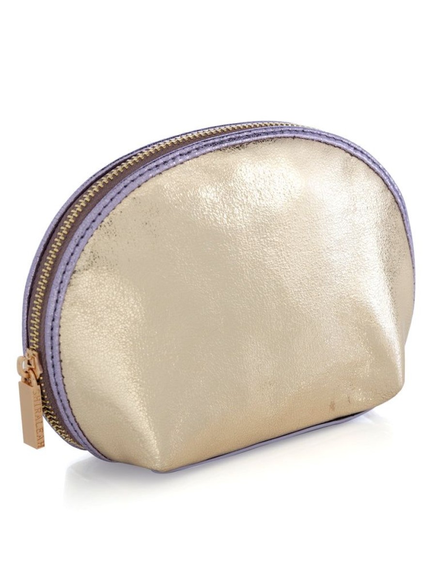 Shiraleah Shiraleah Skyler Cosmetic Pouch, Gold | Women Zip Pouches