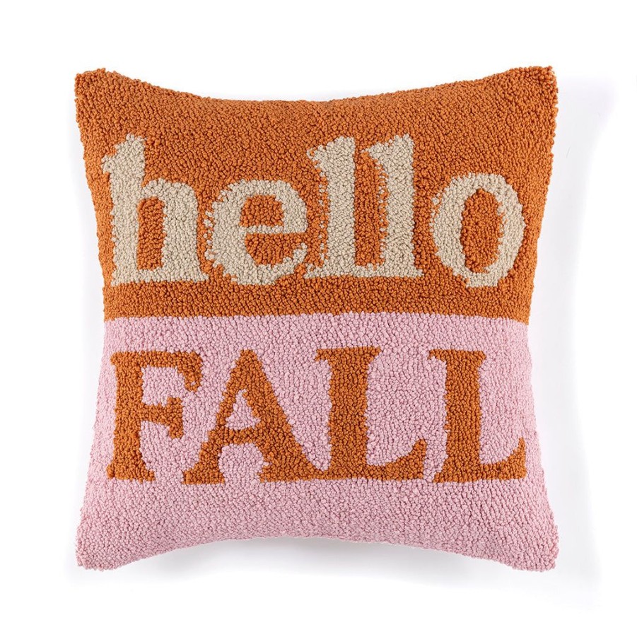 Shiraleah Shiraleah Hello Fall Pink & Orange Textured Decorative Pillow, Multi | Home