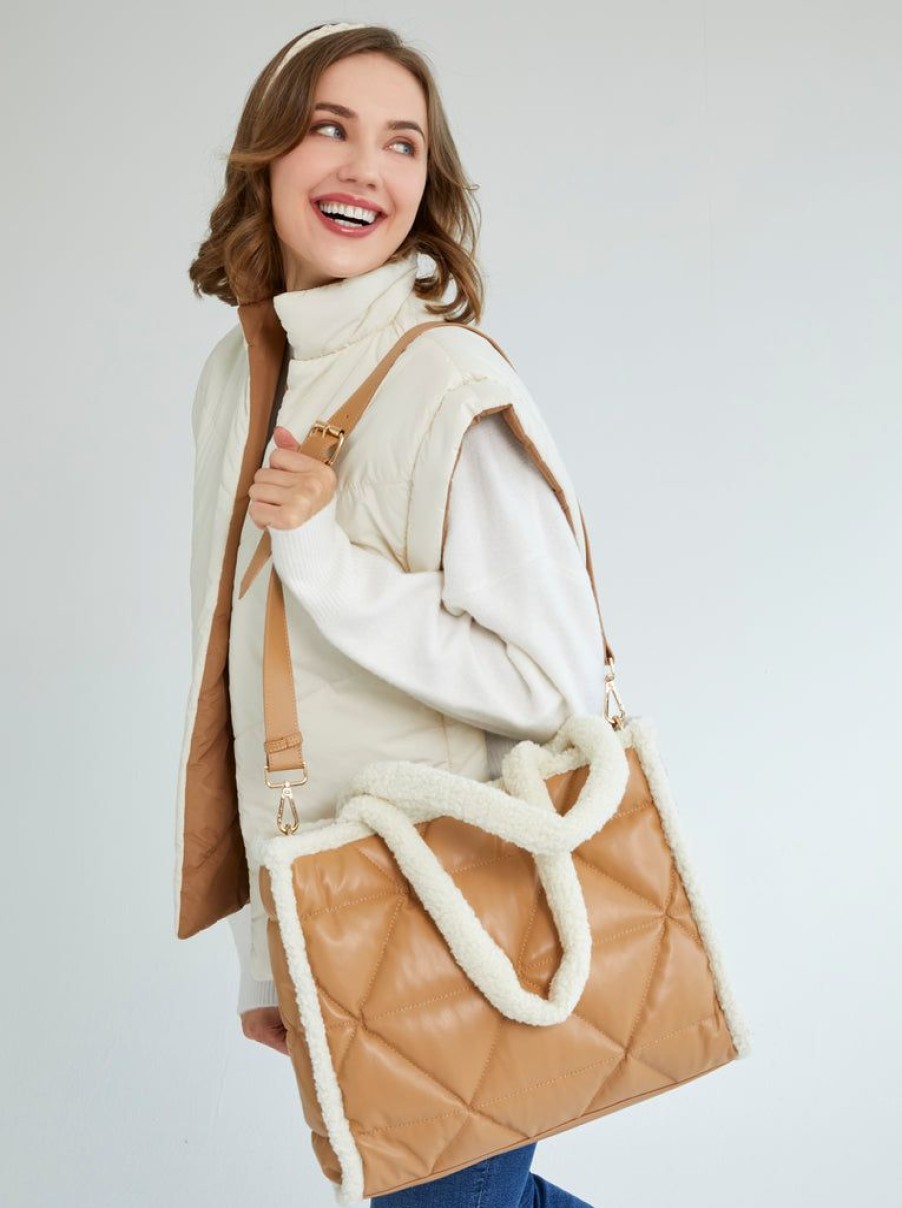 Shiraleah Shiraleah Verbier Tote, Tan | Women Totes