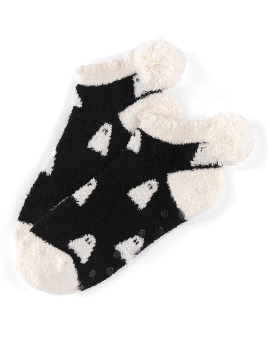 Shiraleah Shiraleah Ghost Home Socks, Black | Women Cozy Socks