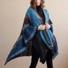 Shiraleah Shiraleah Dora Cape Shawl, Turquoise | Women Cape Scarves