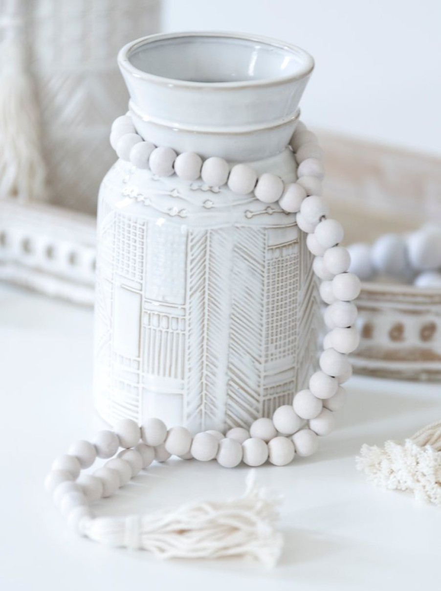 Shiraleah Shiraleah Small Austin Vase, Ivory | Home