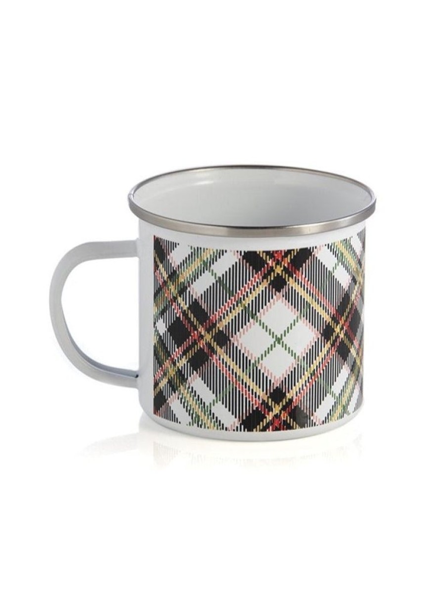 Shiraleah Shiraleah Tartan Plaid Enamel Mug, Multi | Home