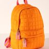 Shiraleah Shiraleah Ezra Quilted Nylon Backpack, Orange | Women Backpacks