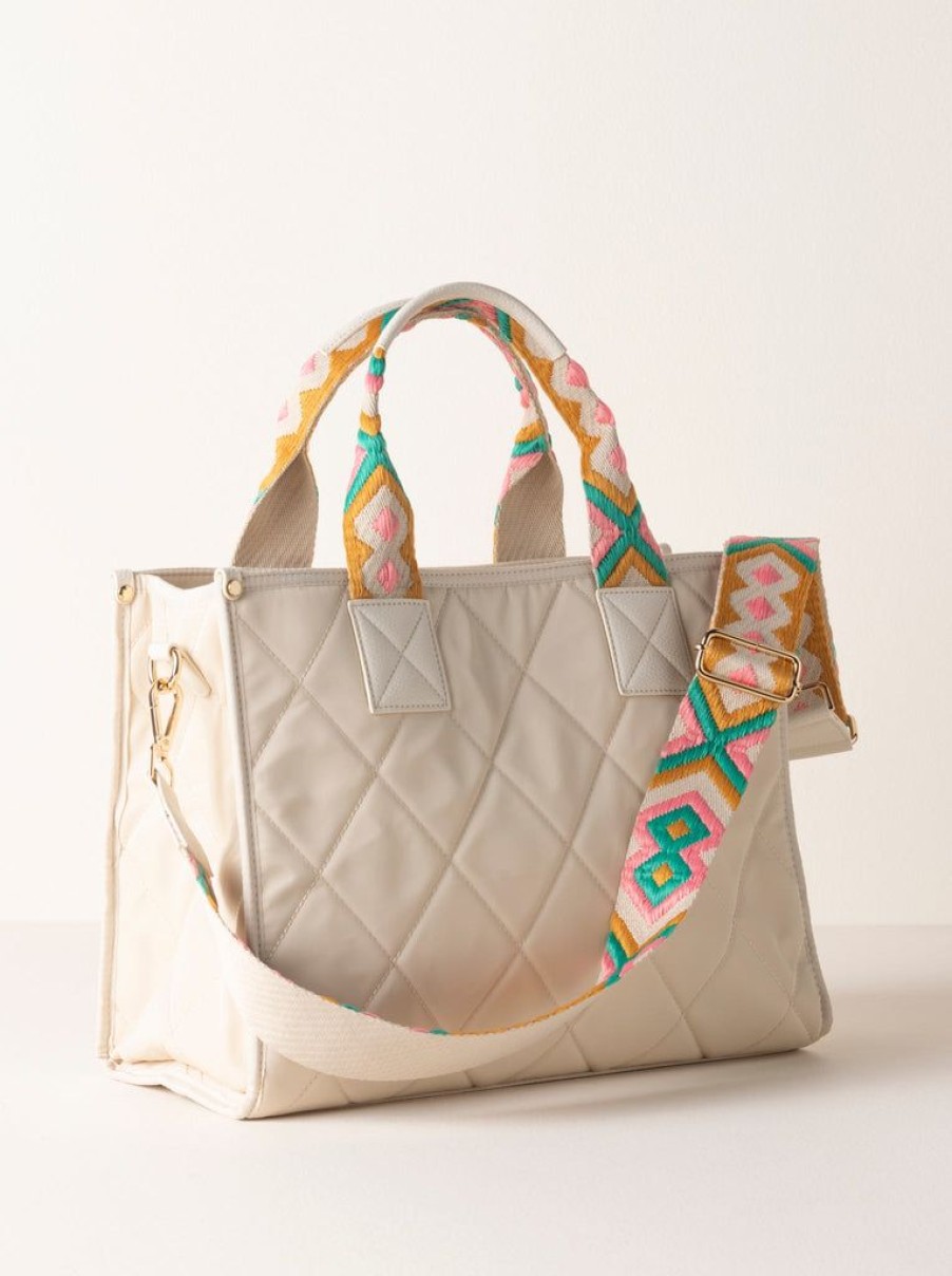 Shiraleah Shiraleah Kendra Tote, Ivory | Women Totes