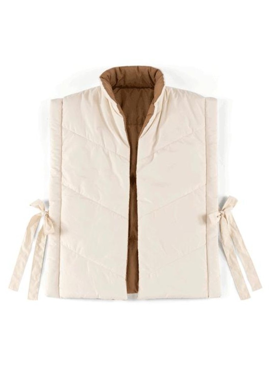 Shiraleah Shiraleah Petra Reversible Vest, Ivory | Women Cape Scarves