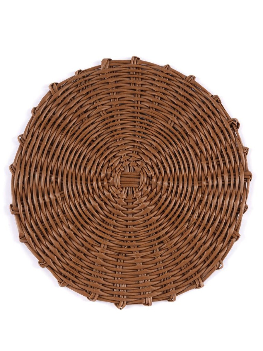 Shiraleah Shiraleah Set Of 4 Basket Weave Placemats, Brown | Home