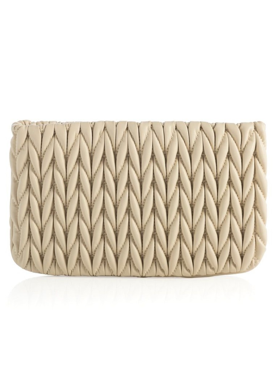 Shiraleah Shiraleah Jody Zip Pouch, Ivory | Women Clutches