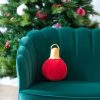 Shiraleah Shiraleah Merry Bauble Small Pillow, Red | Home