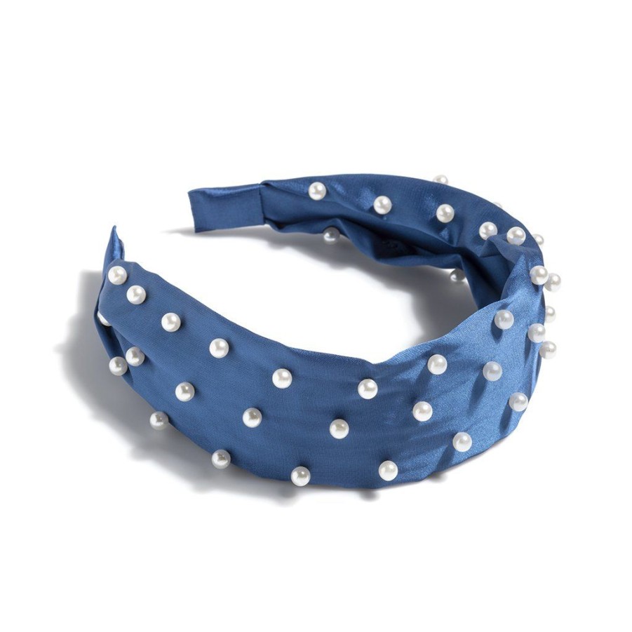 Shiraleah Shiraleah Pearl Wide Headband, Blue | Women Headbands