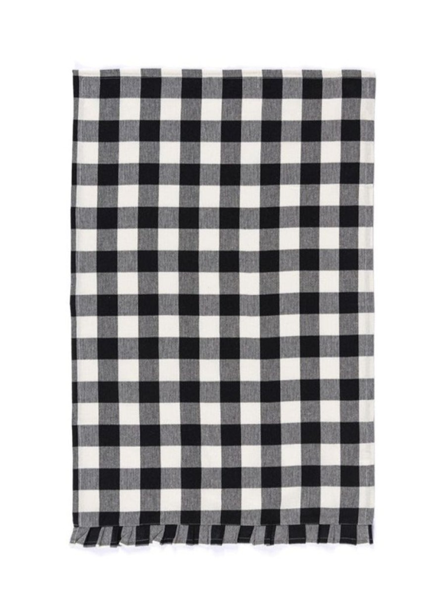 Shiraleah Shiraleah Gina Check Tea Towel, Black | Home