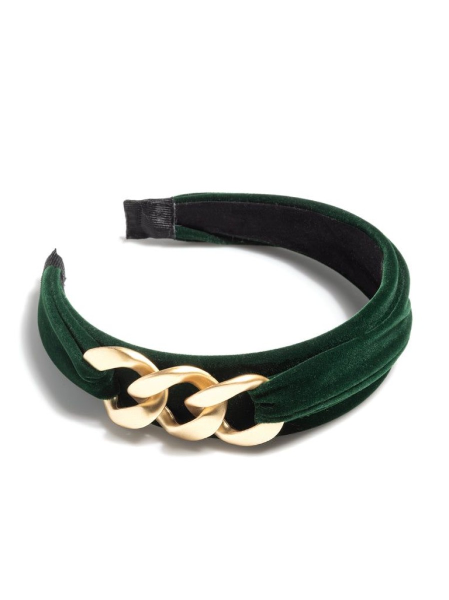 Shiraleah Shiraleah Chain Detail Headband, Green | Women Headbands