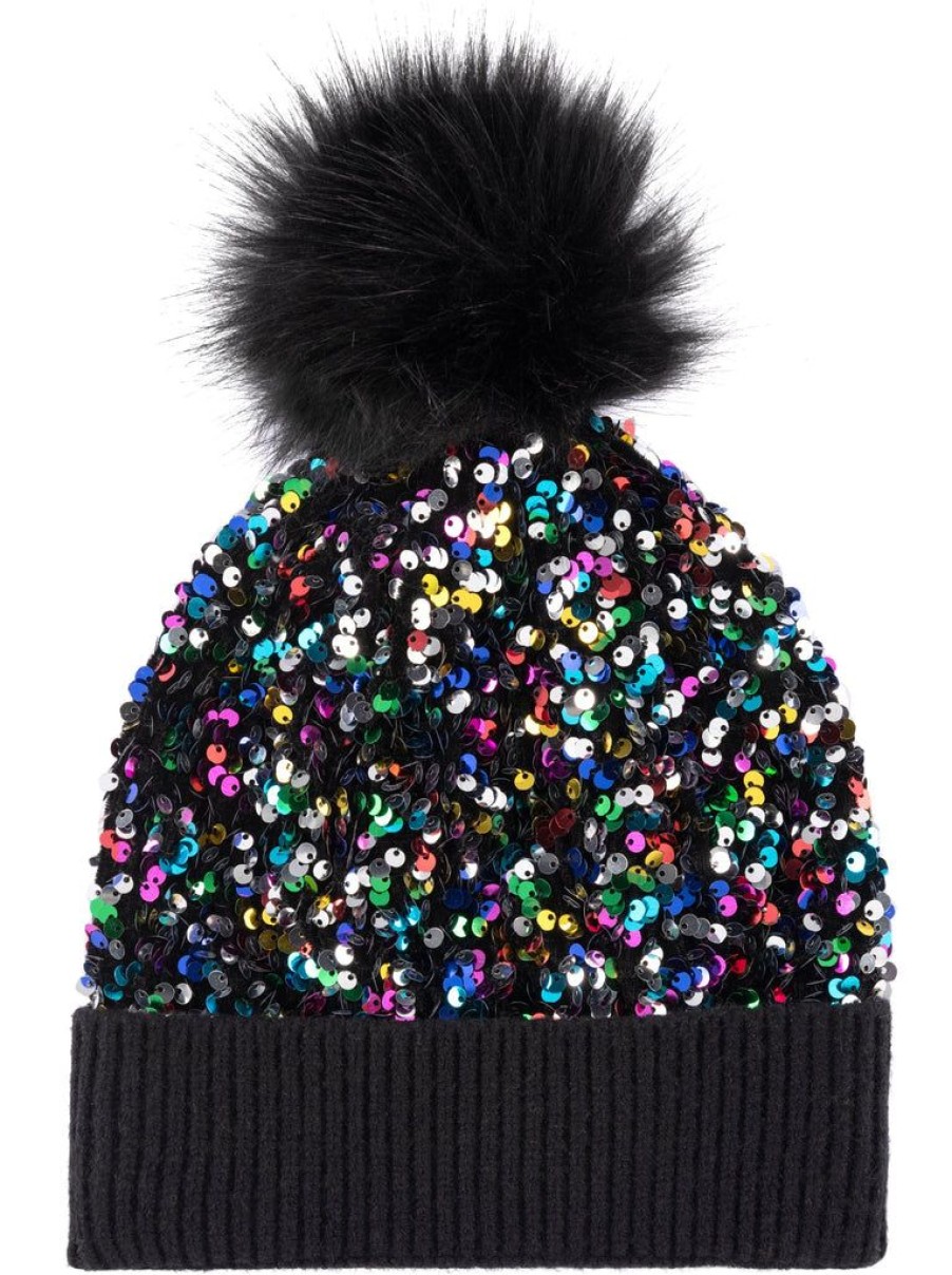 Shiraleah Shiraleah Fiesta Sequin Hat, Black | Women Hats