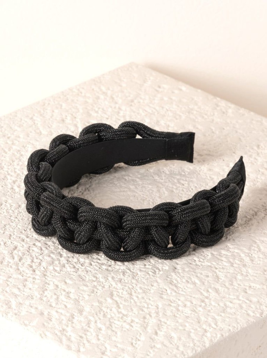 Shiraleah Shiraleah Braided Heabdand, Black | Women Headbands