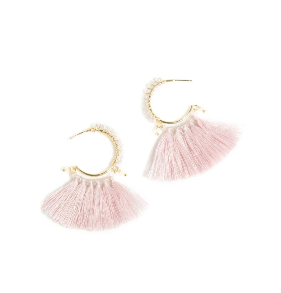 Shiraleah Palma Hoop Earrings, Blush | Women Earrings