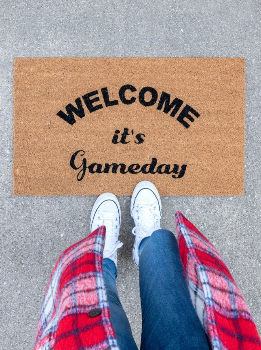 Shiraleah Shiraleah Welcome It'S Gameday Doormat, Natural | Home