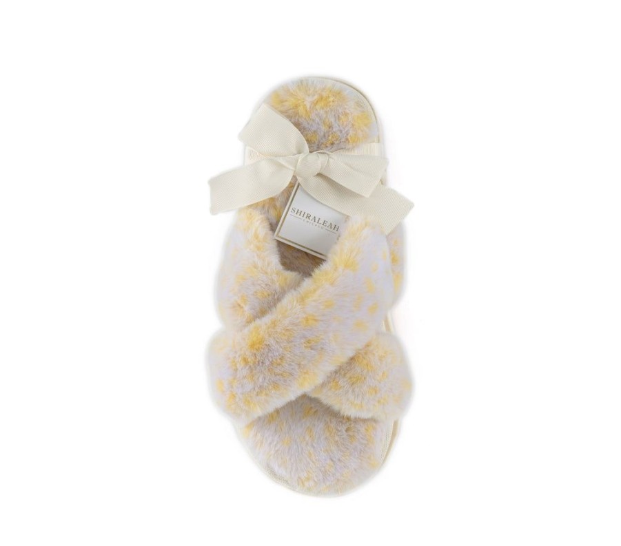 Shiraleah Shiraleah Maggie Plush Slippers, Yellow | Women Slippers