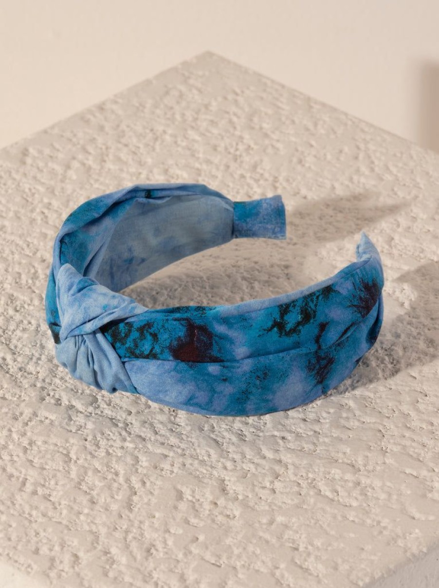 Shiraleah Shiraleah Knotted Tie Dye Headband, Blue | Women Headbands