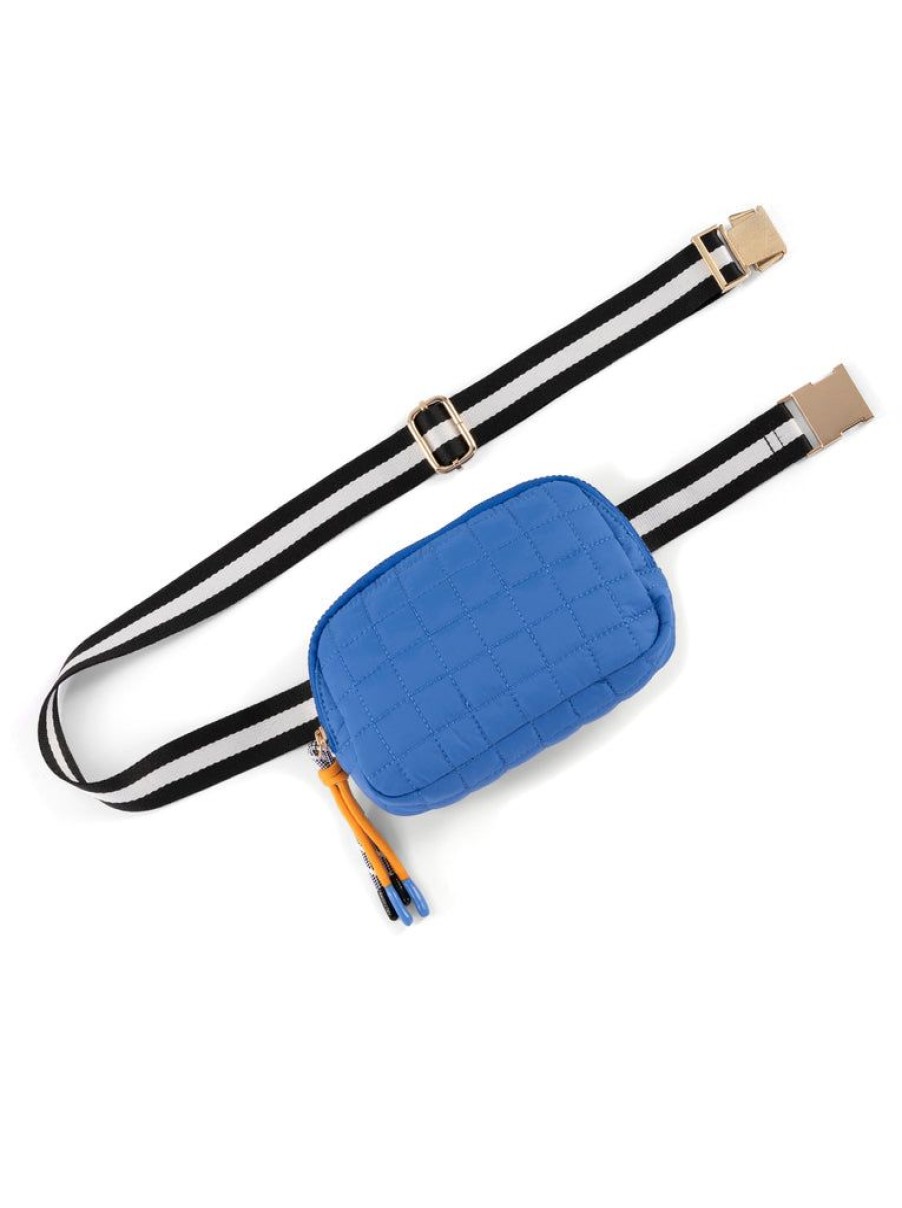 Shiraleah Shiraleah Ezra Quilted Nylon Belt Bag, Ultramarine | Women Belt Bags