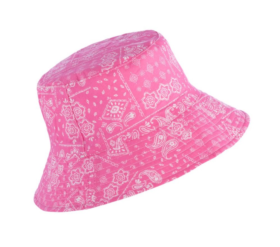 Shiraleah Shiraleah Dallas Reversible Bucket Hat, Pink | Women Beach Hats