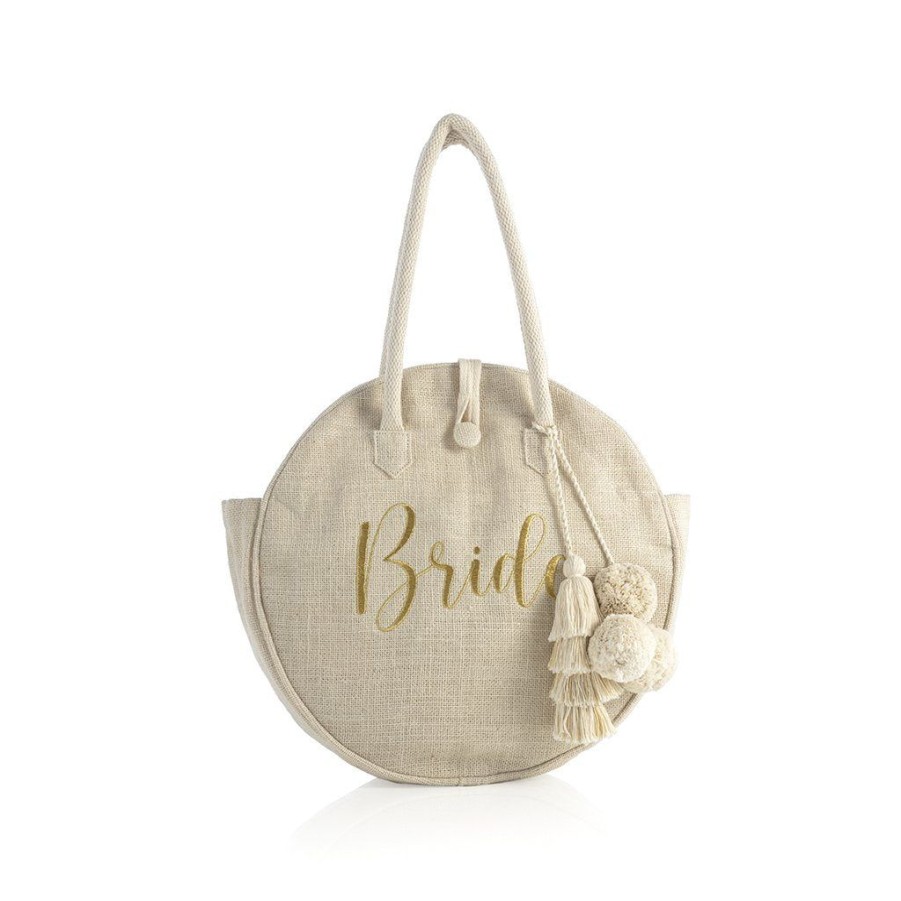 Shiraleah Shiraleah Bride Jute Circle Tote, Natural | Women Totes