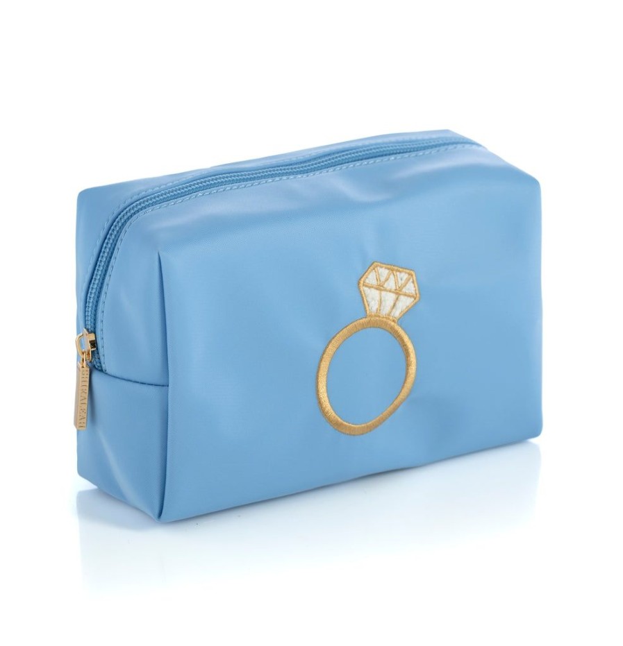 Shiraleah Shiraleah Bling Zip Pouch, Sky | Women Zip Pouches