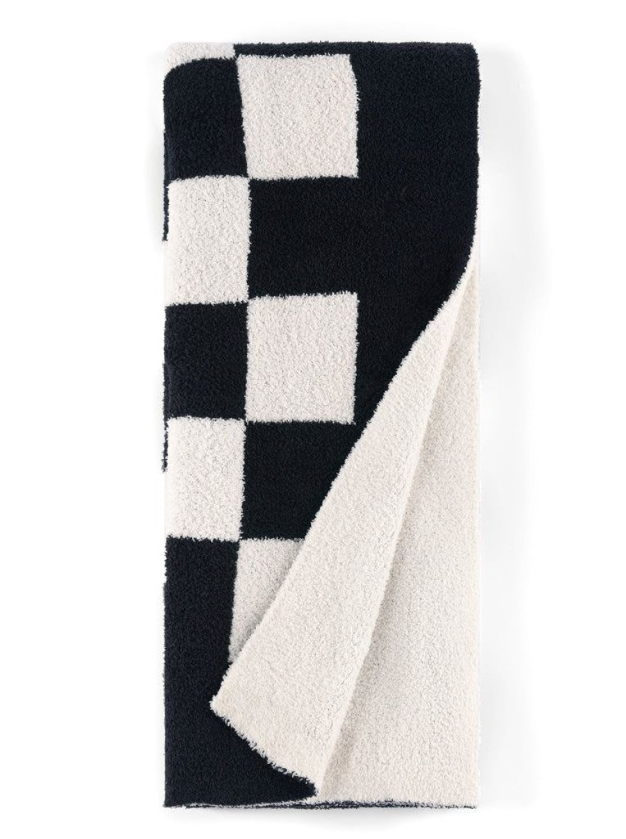 Shiraleah Shiraleah Tanner Reversible Throw, Black | Home