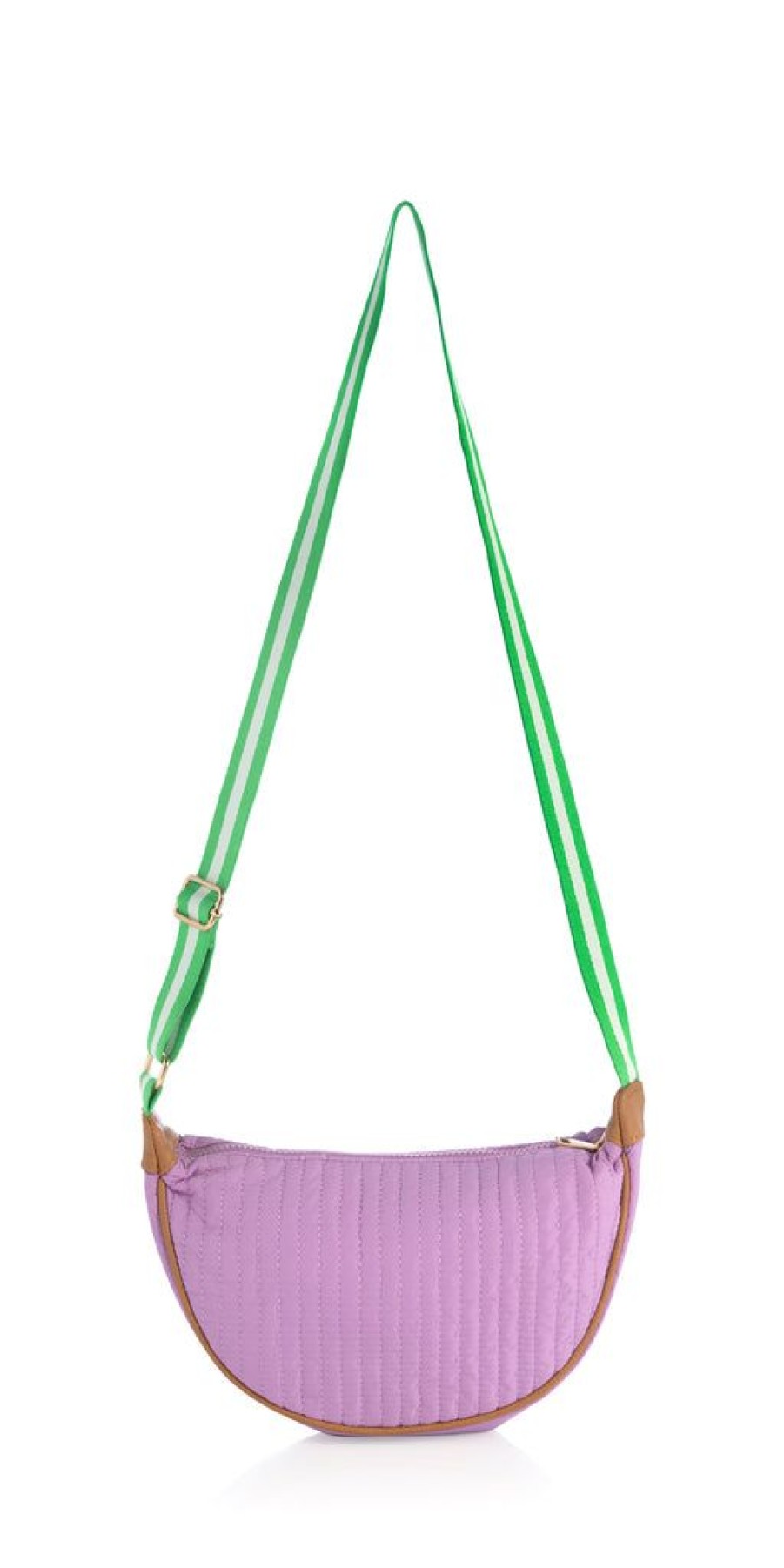 Shiraleah Shiraleah Ezra Quilted Nylon Sling Cross-Body, Lilac | Women Cross-Bodies