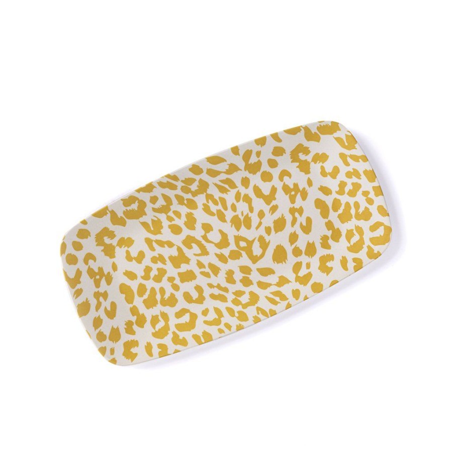 Shiraleah Shiraleah Ainsley Small Oblong Melamine Serving Platter, Yellow | Home