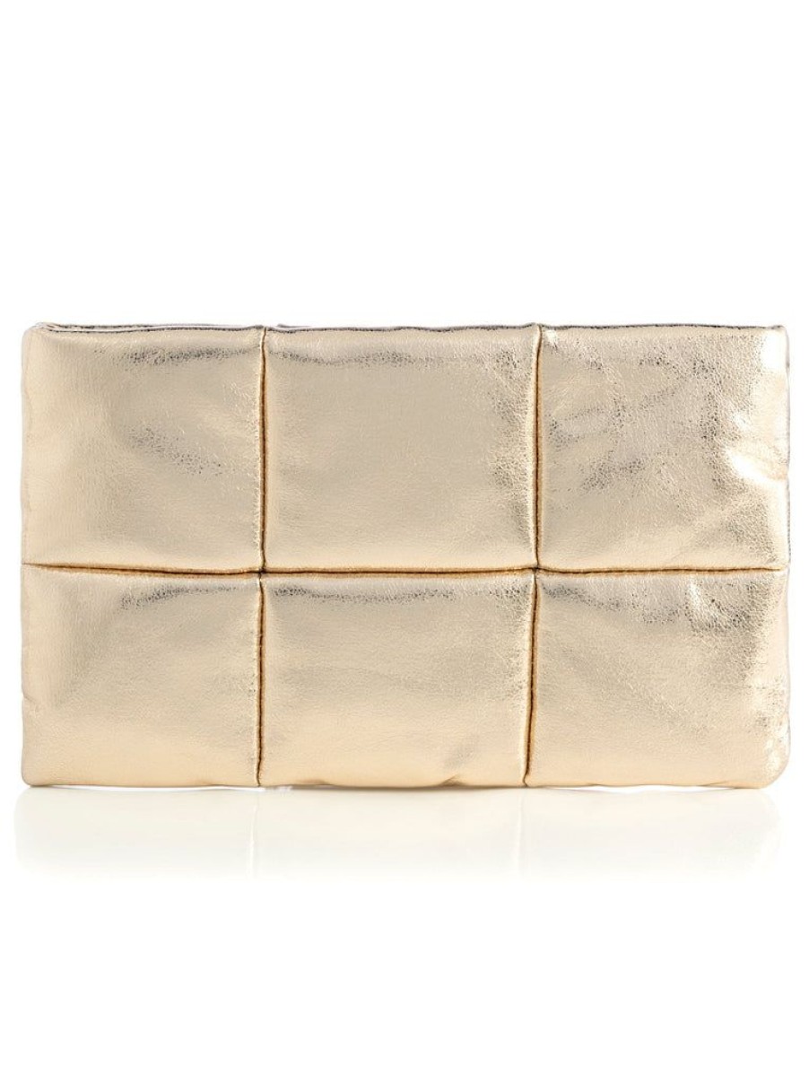 Shiraleah Shiraleah Skyler Zip Pouch, Gold | Women Clutches