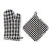 Shiraleah Gina Pot Holder And Oven Mitten Set, Black | Home