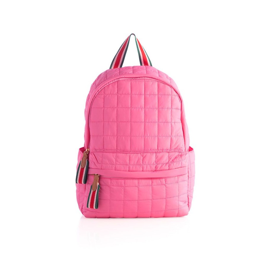 Shiraleah Shiraleah Ezra Quilted Nylon Backpack, Pink | Women Backpacks