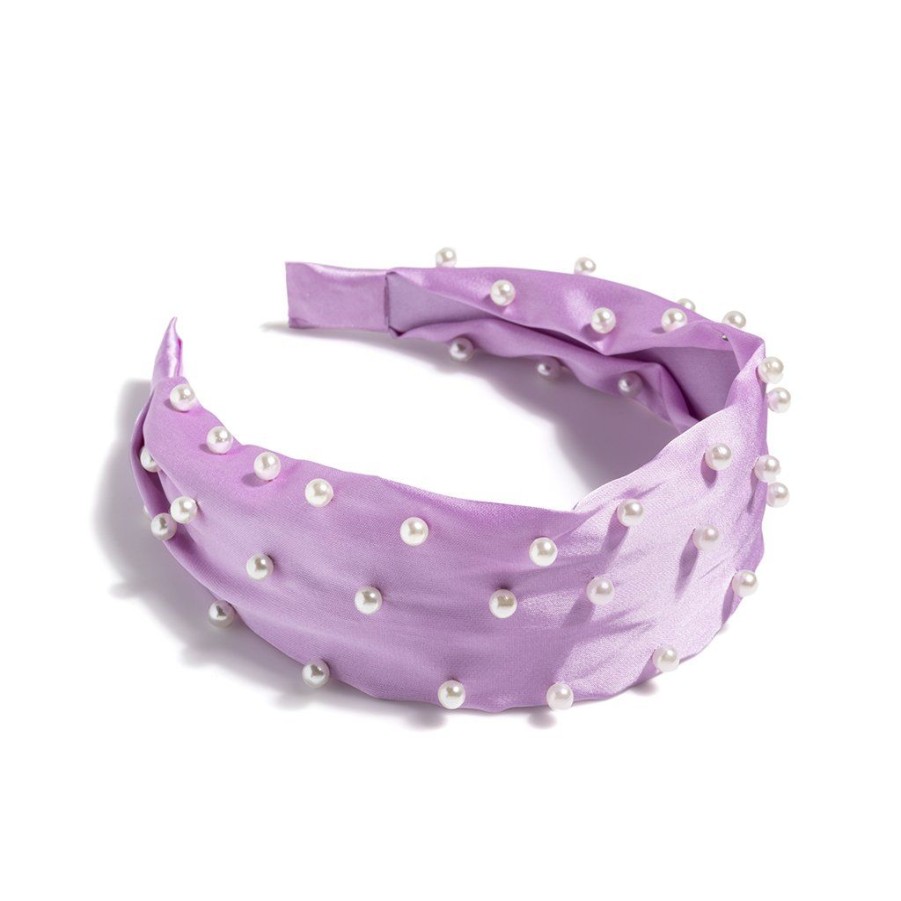 Shiraleah Shiraleah Pearl Wide Headband, Lilac | Women Headbands