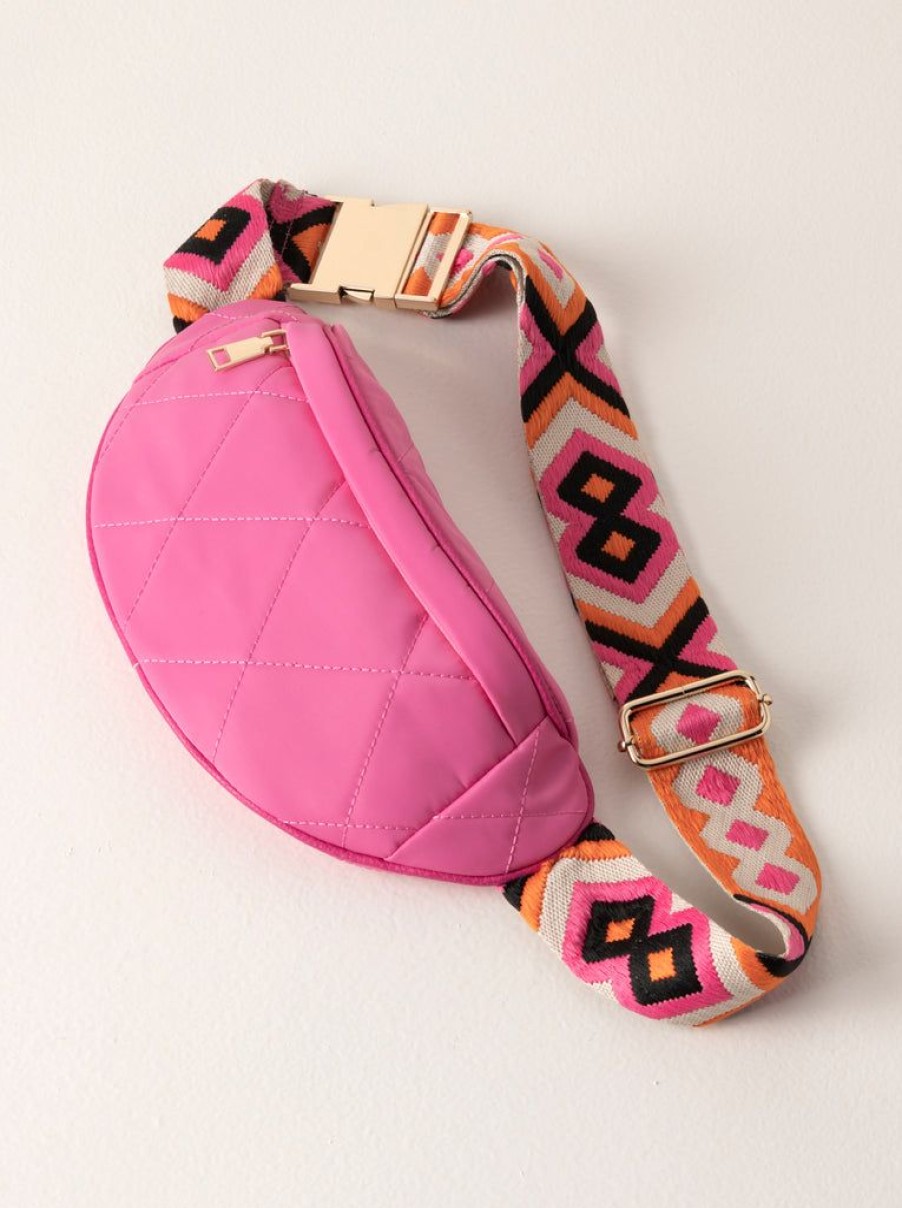 Shiraleah Shiraleah Kendra Sling Bag, Pink | Women Belt Bags