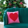 Shiraleah Shiraleah Heart Pillow, Pink | Home