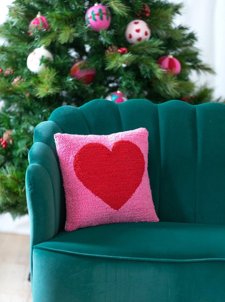 Shiraleah Shiraleah Heart Pillow, Pink | Home