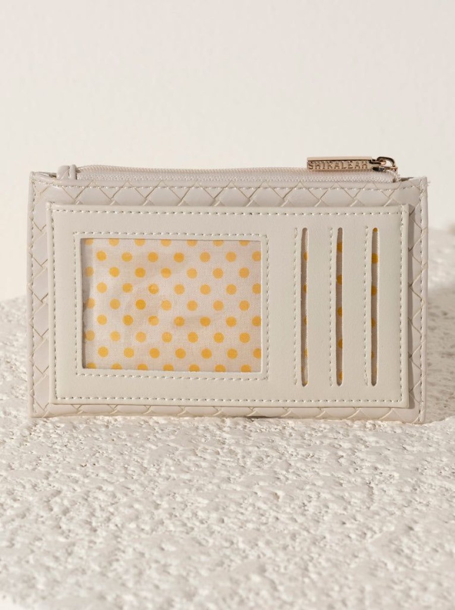 Shiraleah Shiraleah Frankie Card Case, Ivory | Women Wallets & Wristlets