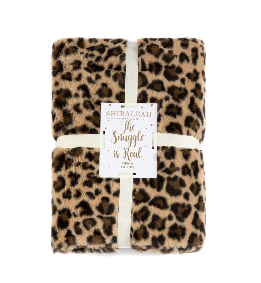 Shiraleah Shiraleah Jill Faux Fur Throw, Leopard | Home