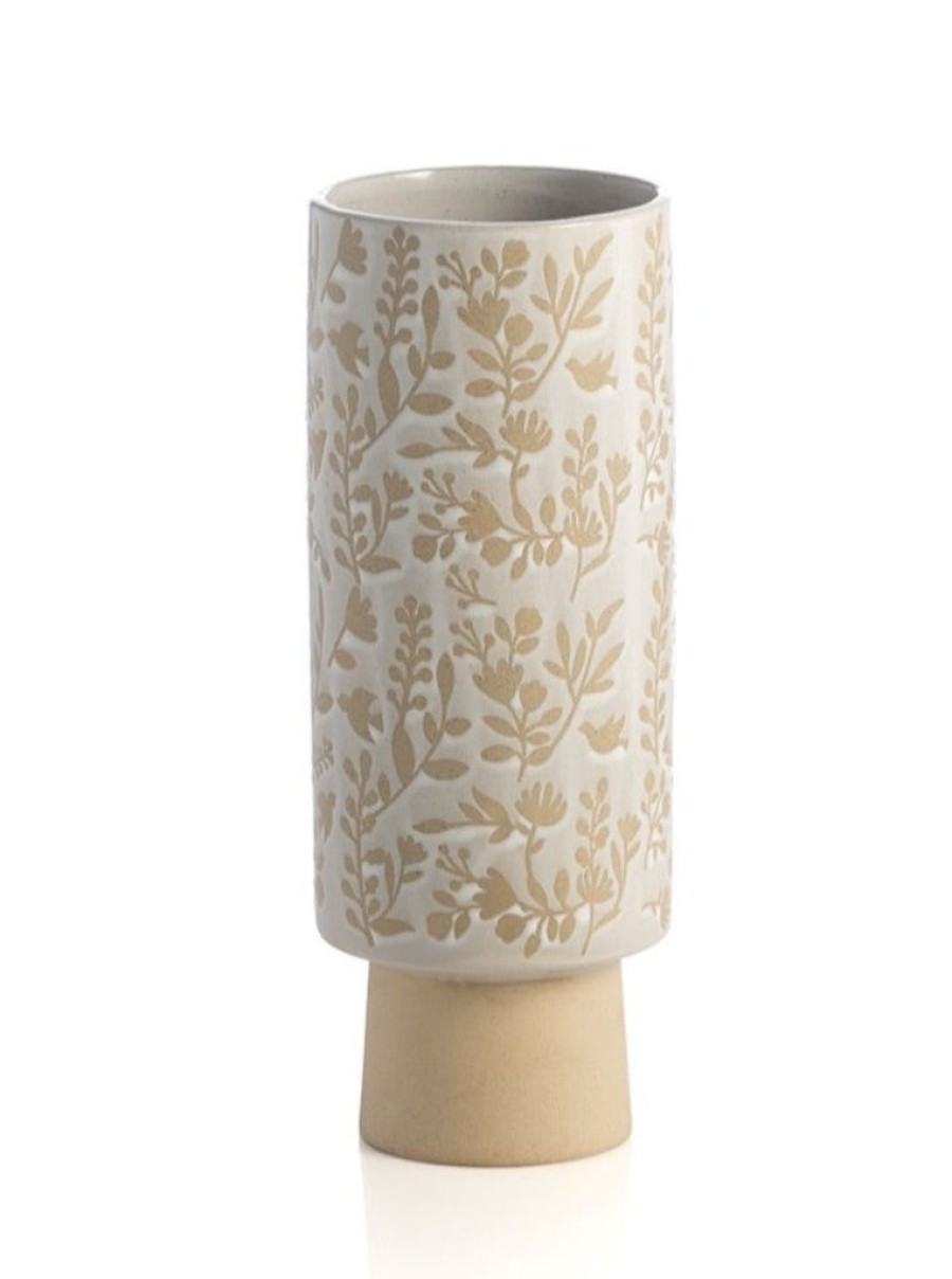 Shiraleah Shiraleah Alameda Floral Tall Vase, White | Home