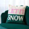 Shiraleah Shiraleah Let It Snow Textured Decorative Holiday Pillow, Multi | Home