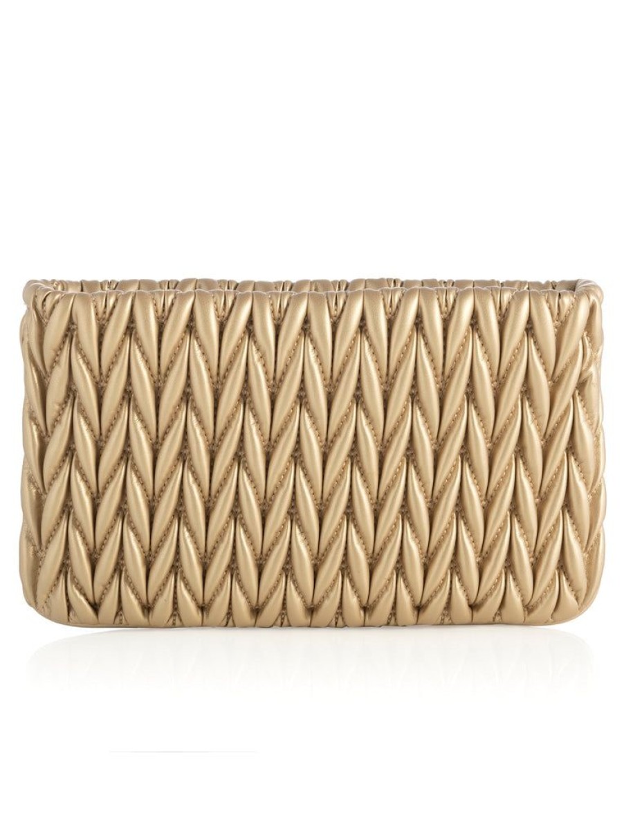 Shiraleah Shiraleah Jody Zip Pouch, Gold | Women Clutches